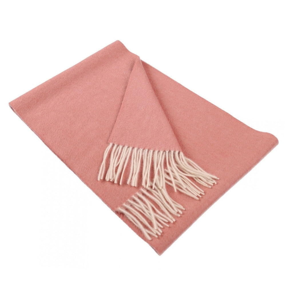 Powder pink plain cashmere scarf for women Paris