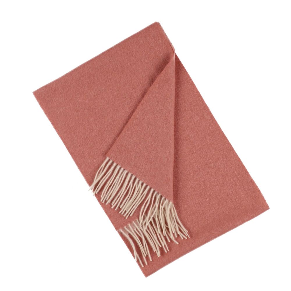 Powder pink plain cashmere scarf for women Paris (3)