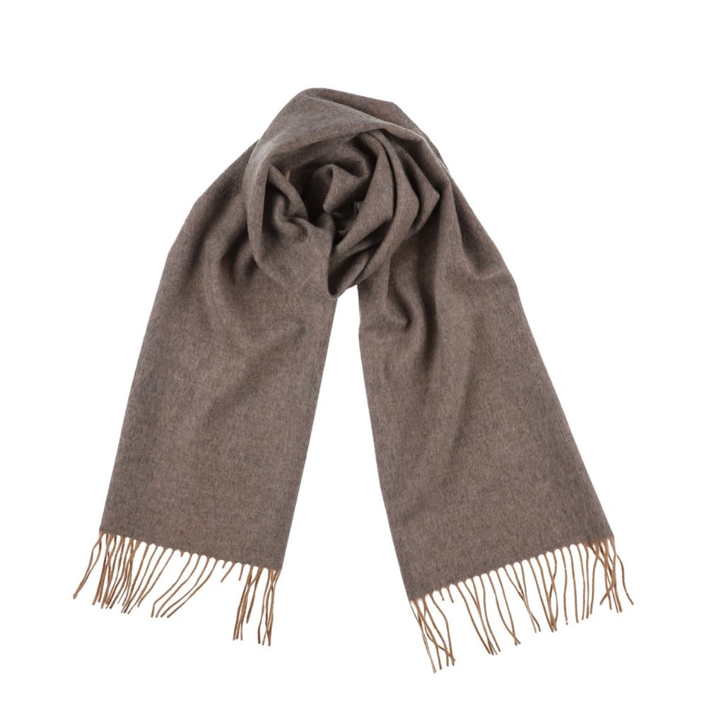 Greige 100% cashmere scarf for women Paris (4)