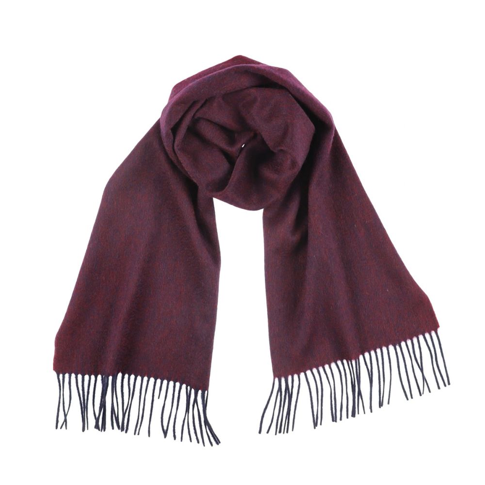 Burgundy cashmere winter scarf for women Paris (4)