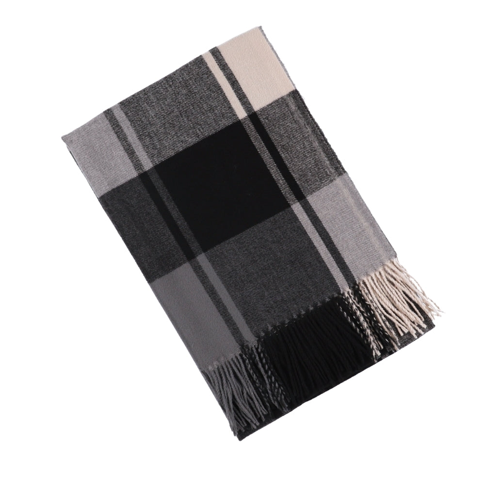 Black check scarf with fringe – Liverpool (6)