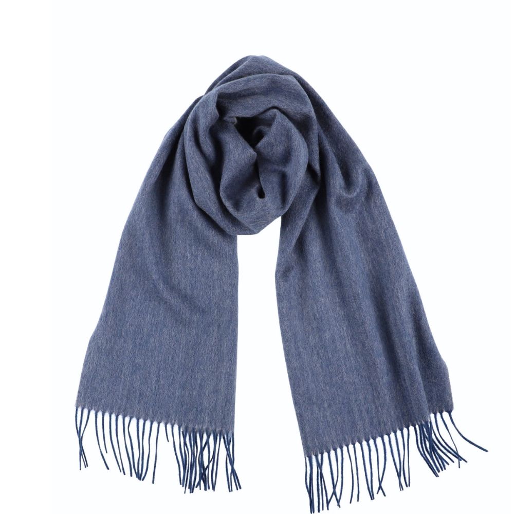 Blue 100% cashmere scarf for women Paris (4)